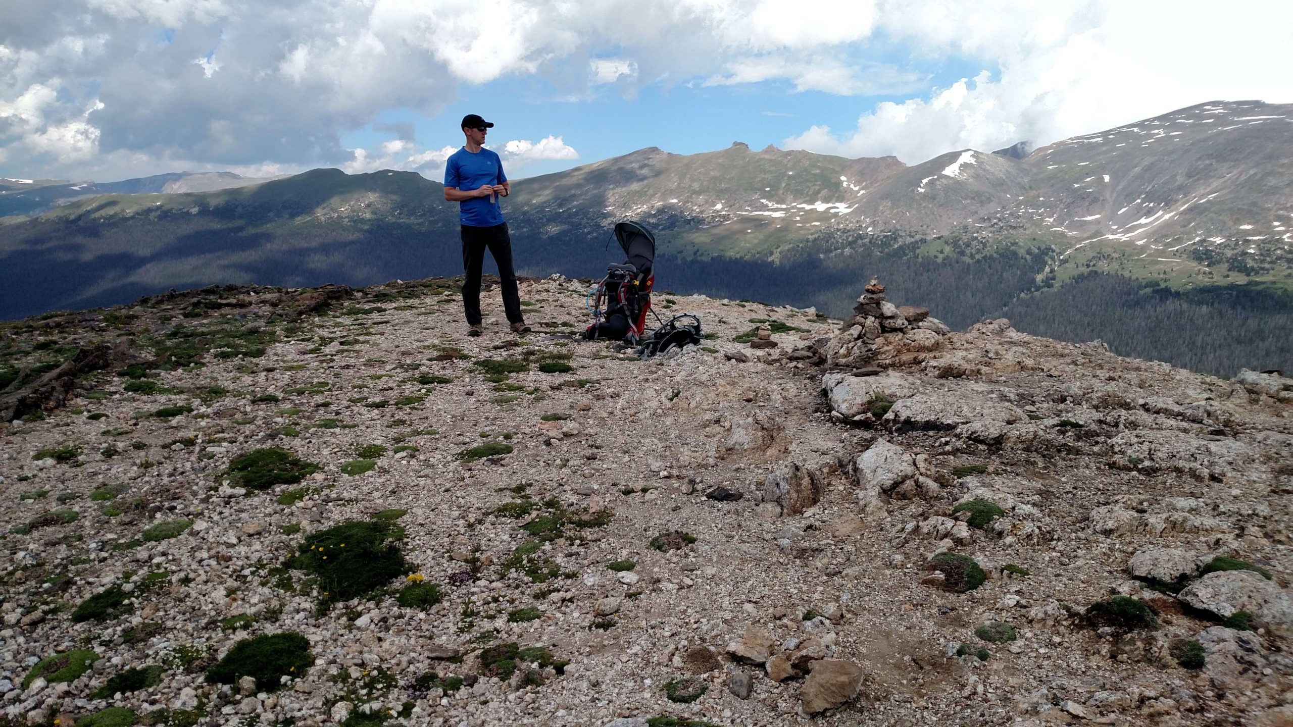 People hiking.